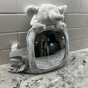 Gray Elephant Car Mirror for Kids